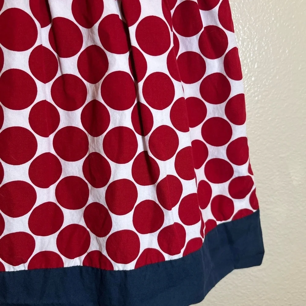 Threads Red Polka Dot Lined Cotton Dress
